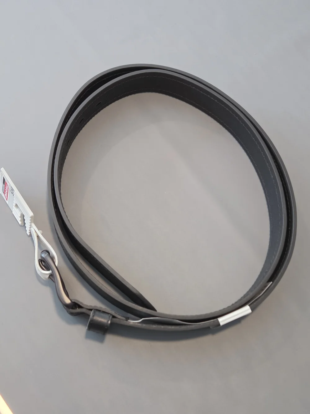 Dickies Black Leather Belt  with Black Hardware